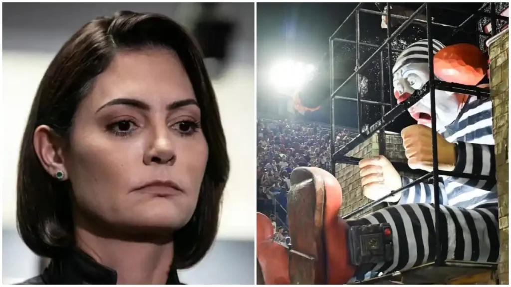Michelle Bolsonaro critica desfile de carnaval que zombou de Jair