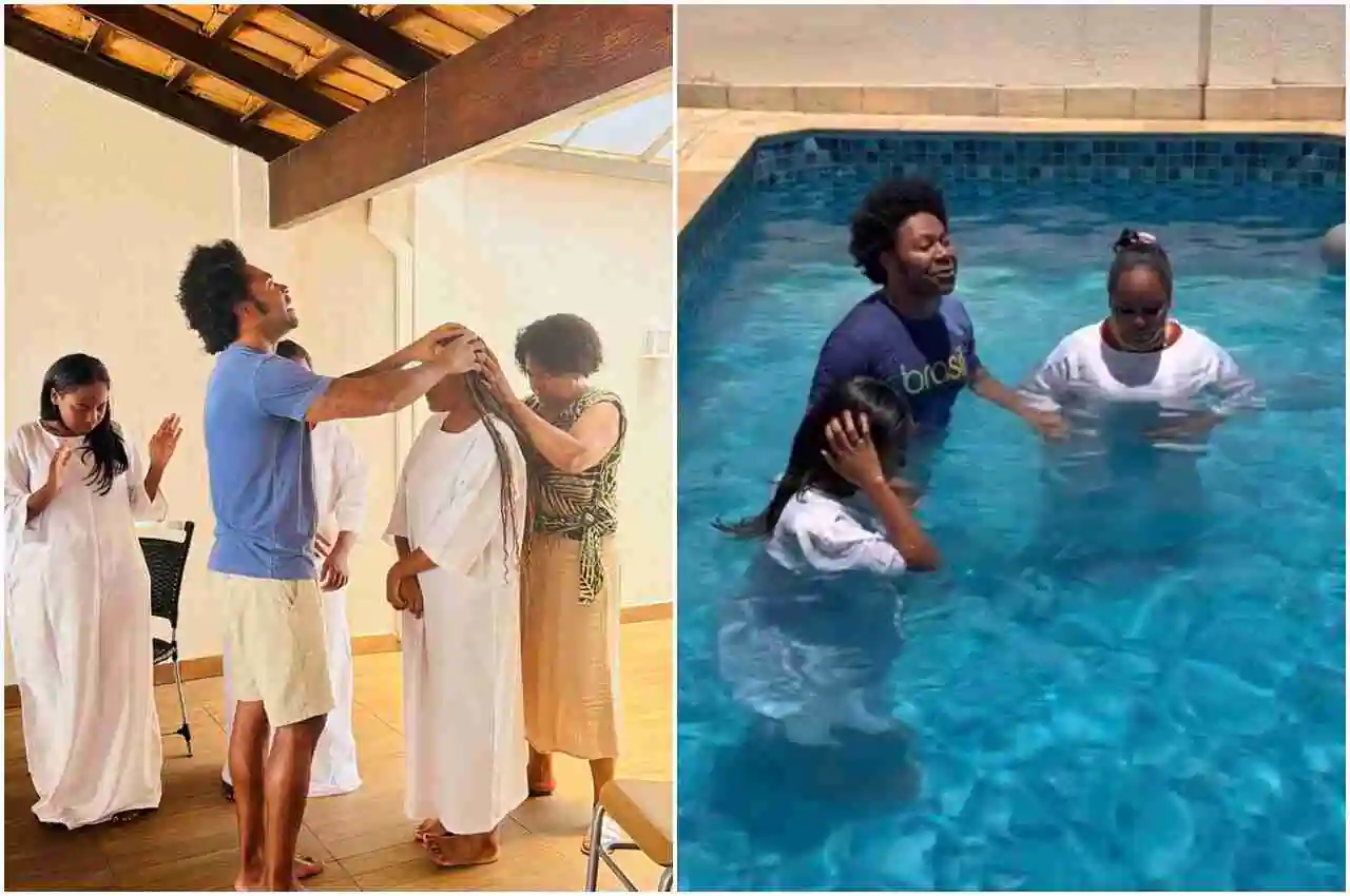 Thalles Roberto batiza sobrinhas em emocionante cerimônia